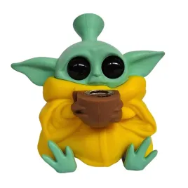 bongo-fajka-wodna-silikon-szklo-yoda-13cm-zolty
