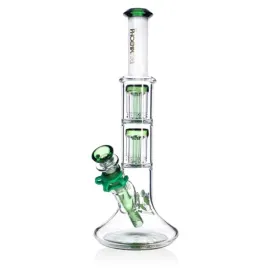 fajka-bongo-szklane-phoenix-star-32cm-green-2-filtracje-siedmioramienne