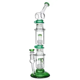 bongo-szklane-premium-phoenix-465cm-green-3-czesciowe-dwie-filtracje