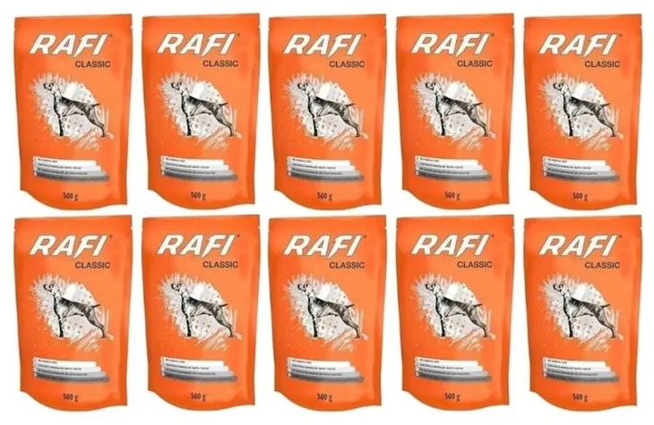 Mokra karma Rafi Classic w zestawie 10 szt. 500 g
