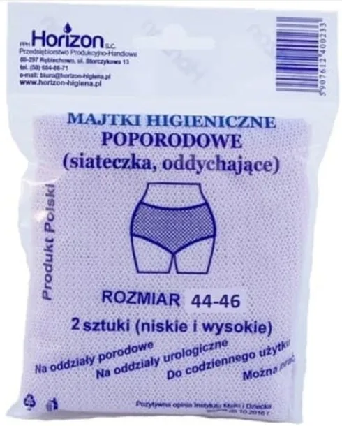 WIELORAZOWE MAJTKI POPORODOWE HORIZON r.44-46 2szt
