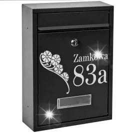 skrzynka-pocztowa-na-listy-czarna-wzor-napis-skrzynka-z-adresem-na-listy