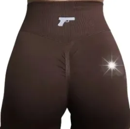 shotgun-wear-krotkie-spodenki-fitness-elastyczne-brazowe-m