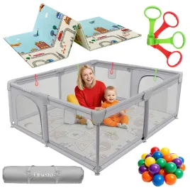 kojec-dzieciecy-z-mata-piankowa-140x140-cm-4-uchwyty-i-50-pilek