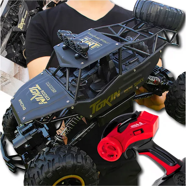 DUŻY SAMOCHÓD ZDALNIE STEROWANY AUTO RC METAL TERENOWY NAPĘD 4X4 1:12 PILOT