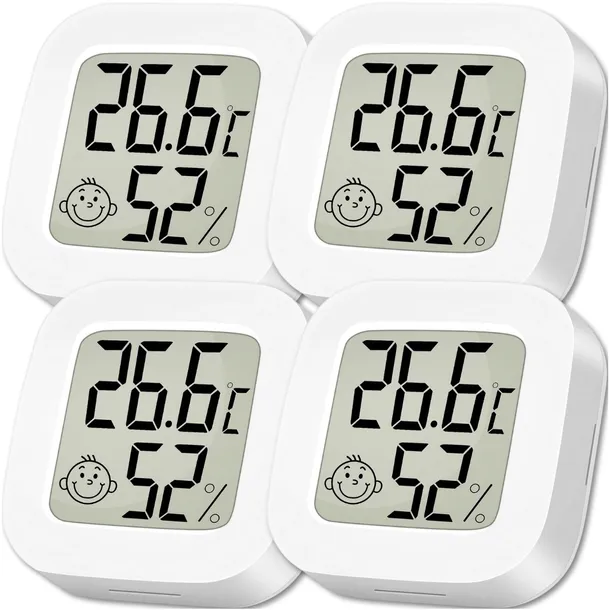 4x TERMOMETR POKOJOWY CYFROWY HIGROMETR ELEKTRONICZNY WILGOTNOŚĆ POWIETRZA