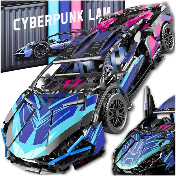 SAMOCHÓD SPORTOWY KLOCKI LAMBORGHINI Z KLOCKÓW UKŁADANKA ZABAWKA PREZENT