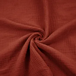 muslin-bawelniany-double-gauze-ceglasty-chili-oil