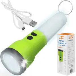 mocna-latarka-lampka-led-2w1-akumulator-usb-uchwyt