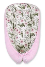 kokon-niemowlecy-dwustronny-kojec-otulacz-premium-my-sweet-baby-peonie-roz