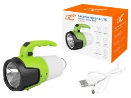 ltc-latarka-reczna-led-3w-450lm-300lm-aku-lxll111