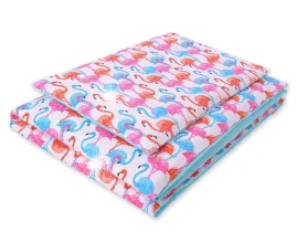posciel-dla-dzieci-2-czesciowa-bawelniana-135x100-cm-kolorowe-flamingi