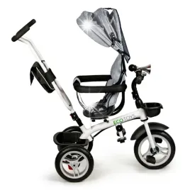 rowerek-trojkolowy-obrotowy-360-szary-z-daszkiem-ecotoys-ecotoys