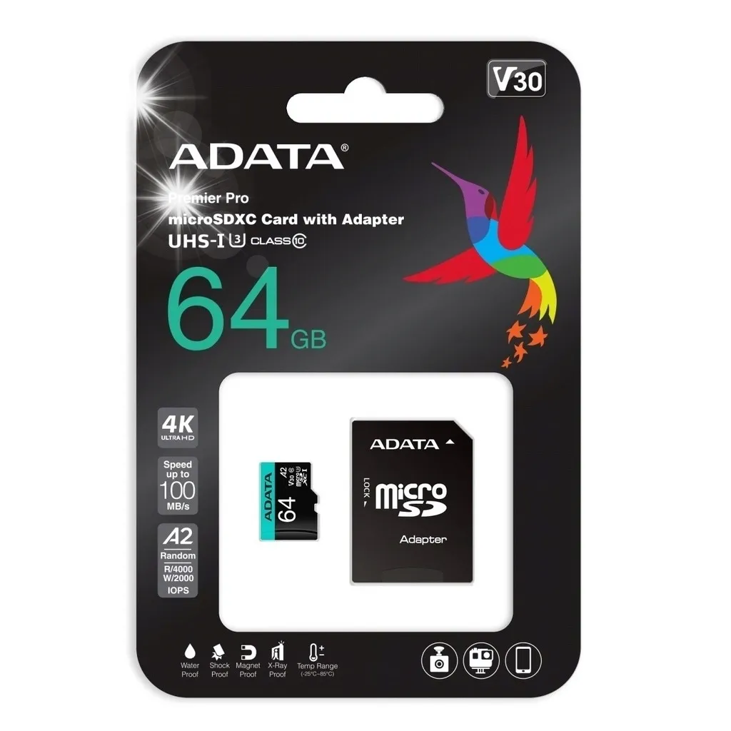 karta-micro-64gb-microsd-adata-pro-u3-a2-v30-uhs1
