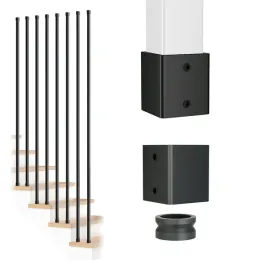 uchwyt-kolnierz-prosty-profila-balustrady-harfy-25x25mm-czarny-ral-9005