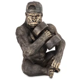 figura-figurka-malpka-goryl-z-hantlem-malpa-dekoracja-brazowa-umiesniona