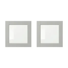 2-szt-drzwi-szklane-kuchenne-40x40-cm-jasnoszare-lerhyttan