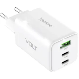 szybka-ladowarka-sieciowa-zasilacz-yenkee-gan-volt-2x-usb-c-usb-65w-3a-pd