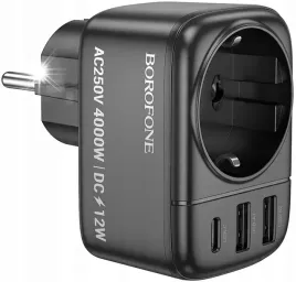 ladowarka-sieciowa-borofone-bac14-wide-2xusb-usb-c-gniazdo-sieciowe-12w