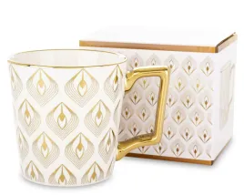kubek-porcelanowy-310-ml-bialo-zloty-kubeczek-z-wzorem-geometrycznym