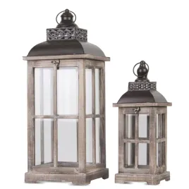 drewniane-lampiony-boho-vintage-2szt-kpl-prowansja-brazowe-loft-rustykalne