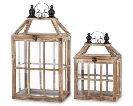 drewniane-lampiony-boho-vintage-2szt-kpl-prowansja-brazowe-loft-rustykalne