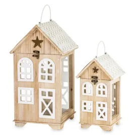 drewniane-lampiony-boho-domki-2szt-kpl-prowansja-bezowe-loft-rustykalne