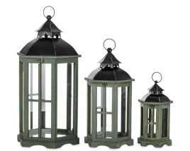 drewniane-lampiony-boho-domki-3szt-kpl-prowansja-zielony-loft-rustykalne