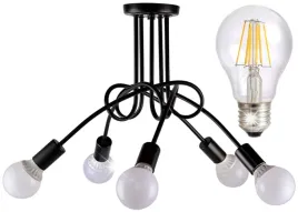 lampa-sufitowa-5-ramion-zyrandol-5-zarowek-8w