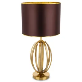 lampa-stolowa-dekoracja-glamour-brazowa-z-kloszem-zlota-nowoczesna-lampka