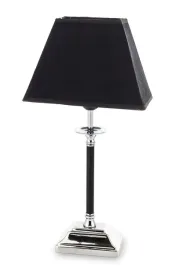 lampa-stolowa-dekoracja-glamour-czarna-z-kloszem-srebrna-nowoczesna-lampka