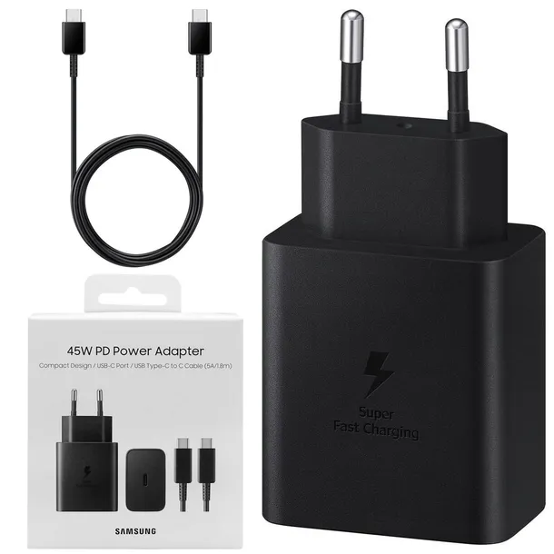 Oryginalna Ładowarka Samsung 45W USB-C PD Power Adapter + kabel