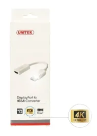 adapter-unitek-displayport-hdmi-4k-20cm-bialy