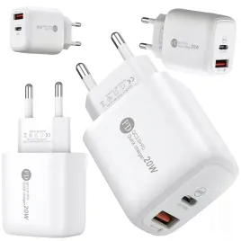 ladowarka-sieciowa-do-telefonu-szybka-2x-usb-usb-c-20w-pd-qc-3-0-biala