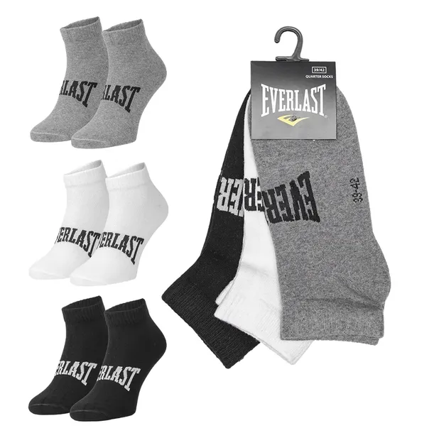 EVERLAST skarpety zakostki quarter 3PAK r. 39/42 multi