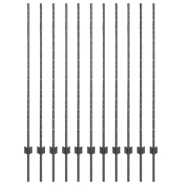 slupek-ogrodzeniowy-11-szt-szary-140-cm-stal