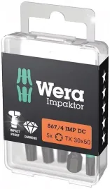 bit-impaktor-1-4-din-3126-e63-torx-t30x50mm-5-sztuk-wera