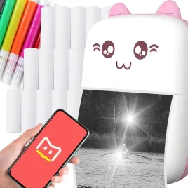 mini-drukarka-termiczna-kot-drukus-wielofunkcyjna-rozowa-na-prezent