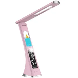 skladana-lampka-biurkowa-lampa-nocna-zegar-led-z-ekranem-rozowa-z-motywem