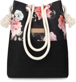 torebka-damska-worek-pojemna-torba-czarny-shopper-w-kwiaty-zagatto