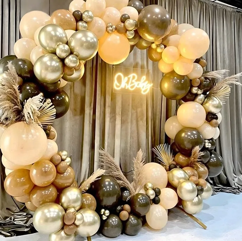 balon-brazowy-okragly-132-szt