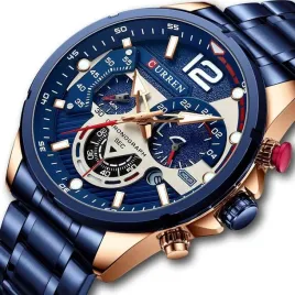 zegarek-meski-curren-8395-chronograf-bransoleta-niebieski-datownik-box