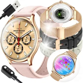 smartwatch-damski-zloty-zegarek-elegancki-kroki-zdrowie-pomiary-muzyka-puls