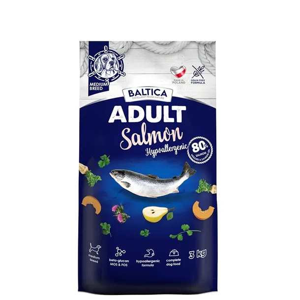 Baltica Salmon Hypoallergenic Adult Medium Breeds 3kg