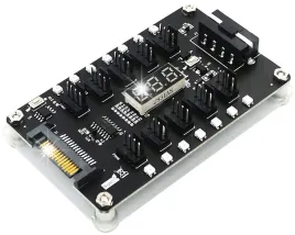 rozdzielacz-do-wentylatorow-wiatrakow-hub-10x-3-4-pin-z-wyswietlaczem-led