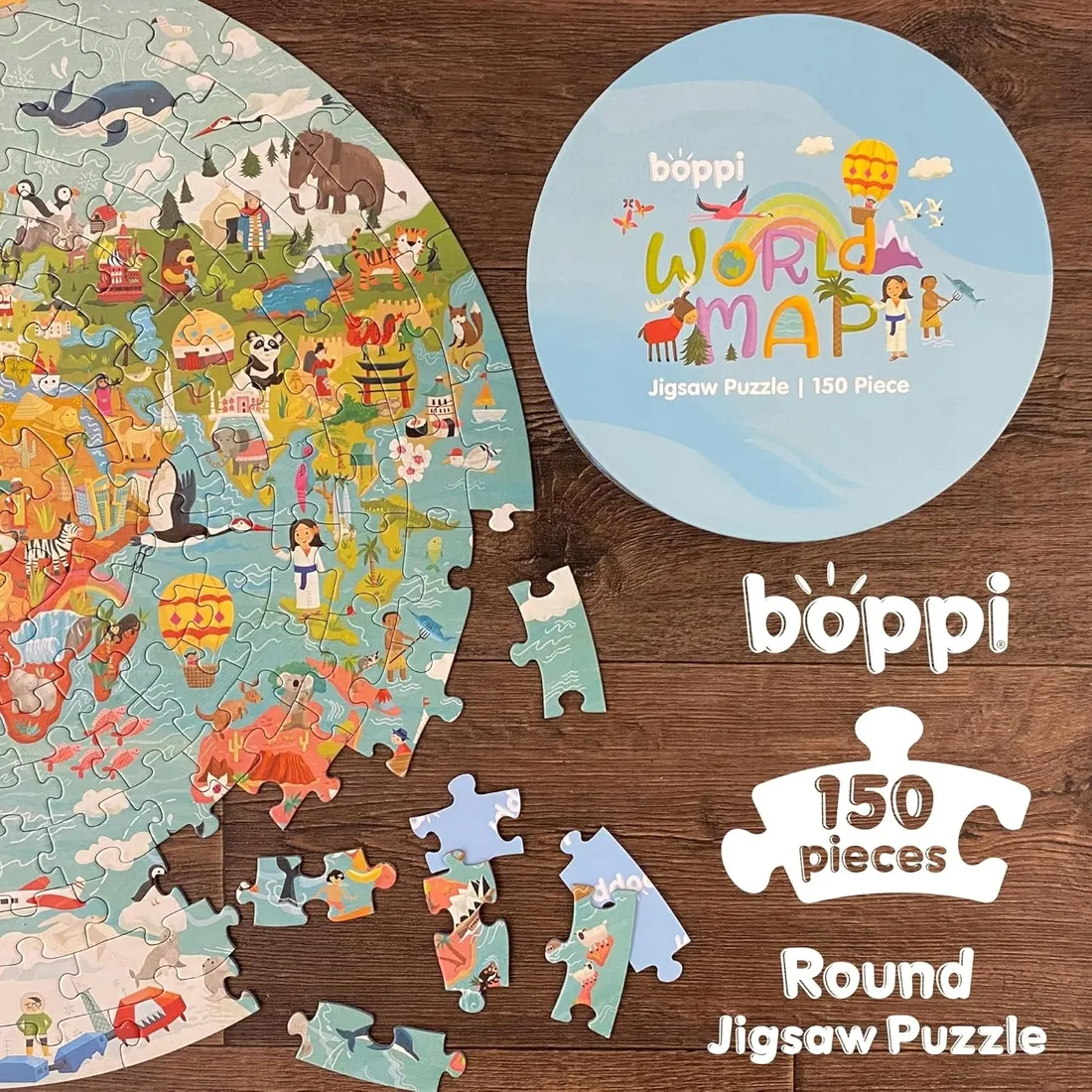 puzzle-mapa-swiata-dla-dzieci-150-elementow-stan-nowy