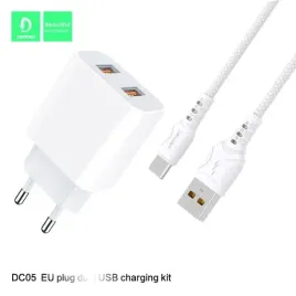 ladowarka-sieciowa-wtyczka-kostka-zasilacz-2xusb-2-4a-kabel-usb-c-typ-c