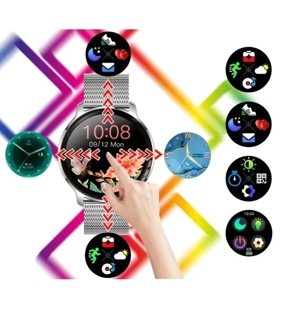damski-smartwatch-rubicon-rnbe66-bransoleta-silver-ksztalt-koperty-okragla