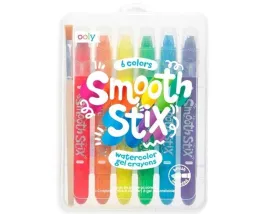 ooly-zelowe-kredki-akwarelowe-smooth-stix-6szt
