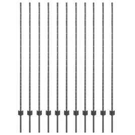 slupek-ogrodzeniowy-11-szt-szary-160-cm-stal